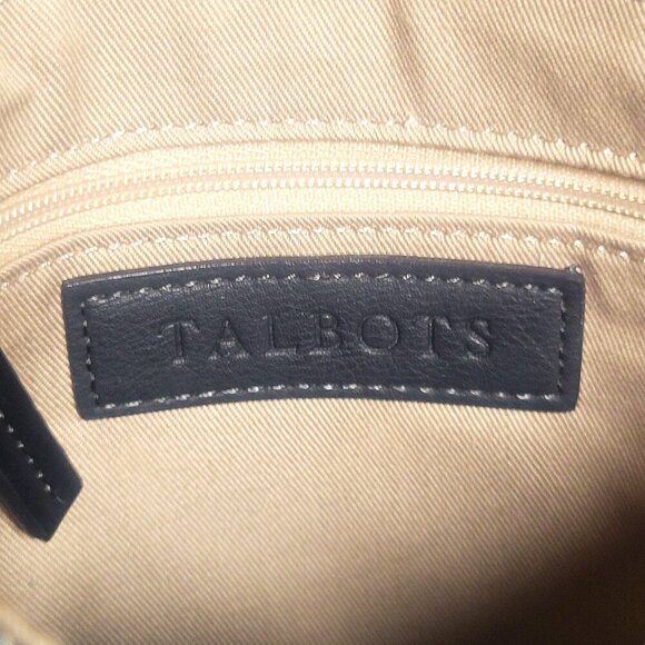 Talbots Packable Paper-Straw Crossbody Bag in Blue /White - Adjustable Strap - Picture 7 of 13